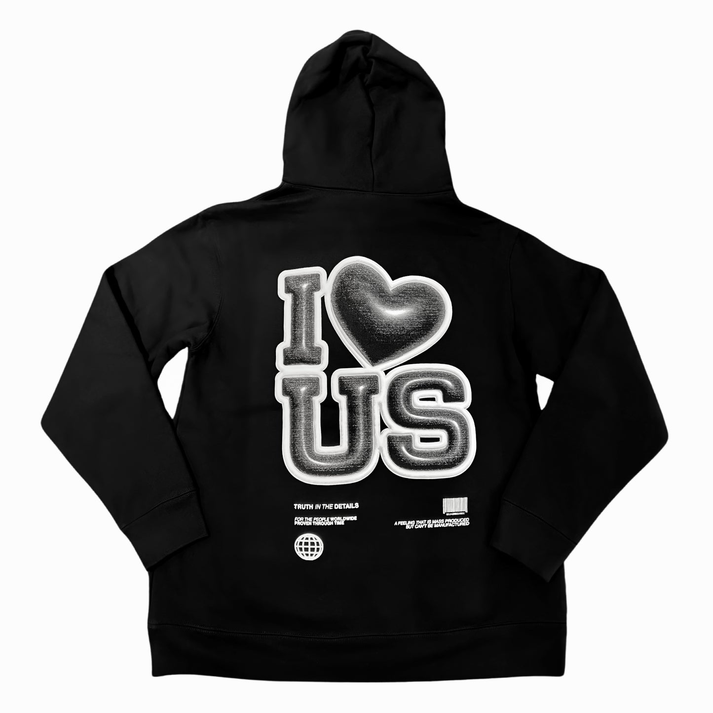 I Love Us Bubble Stack Hoodie