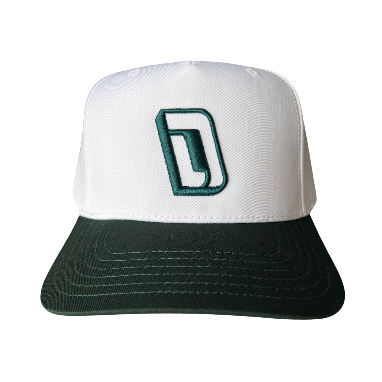 White/Hunter Green Dadicated SnapBack